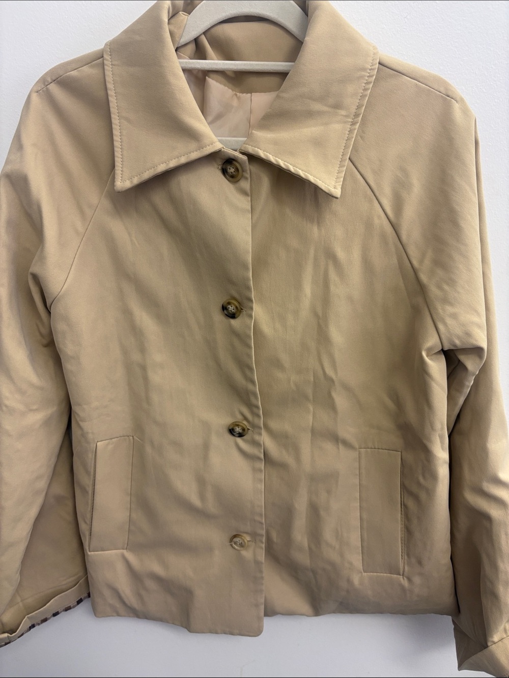 Women's Classic Tan Trench Coat Jacket